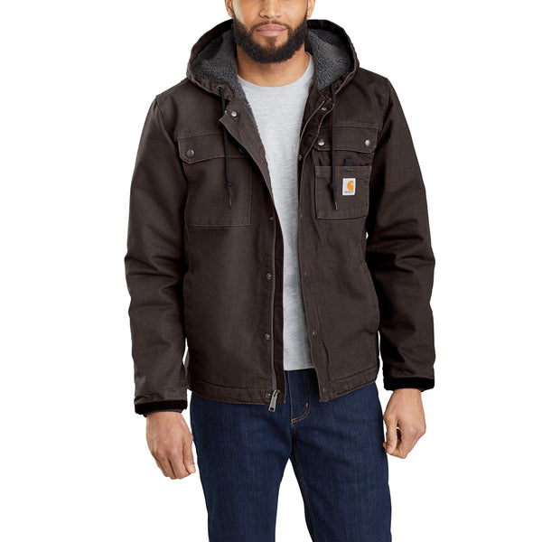 Carhartt-Men's Relaxed Fit Washed Duck Sherpa Lined Utility Jacket