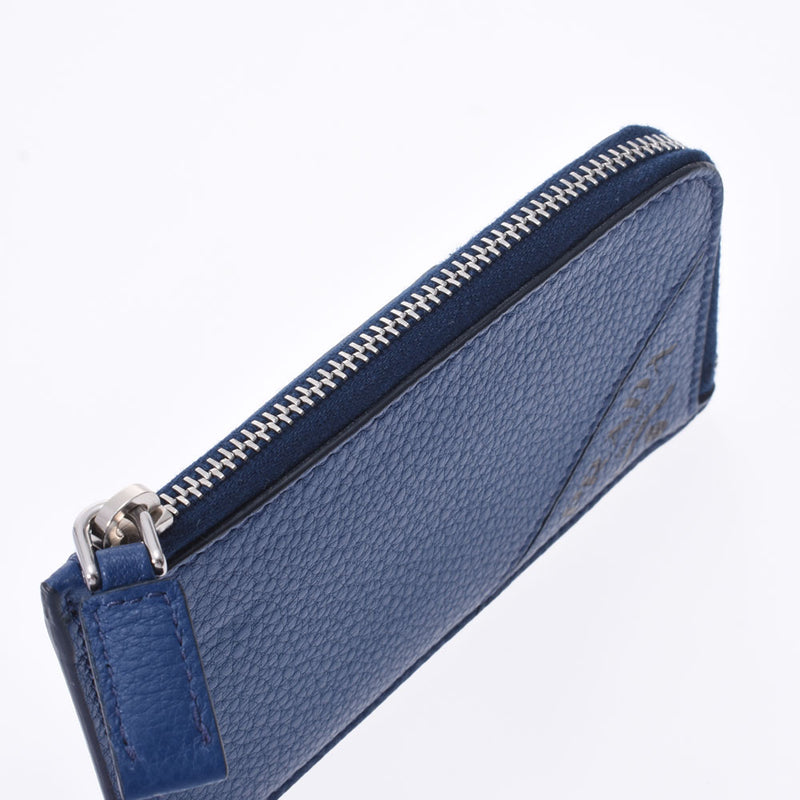 プラダカードポケット付き小銭入れ アウトレット 青 メンズ コイン