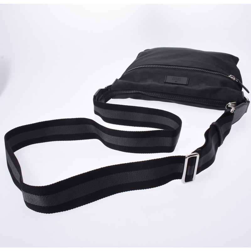 グッチGGロゴ アウトレット 黒 ユニセックス ショルダーバッグ 449185