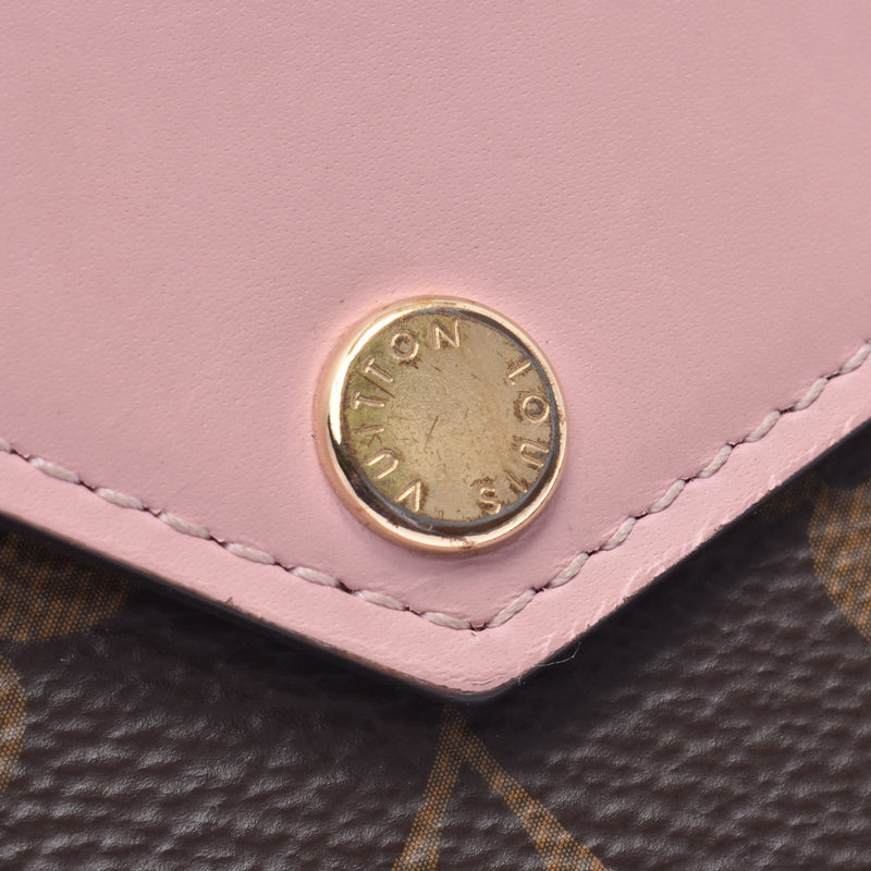 ルイヴィトンポルトフォイユ ゾエ 14145 ローズバレリーヌ レディース