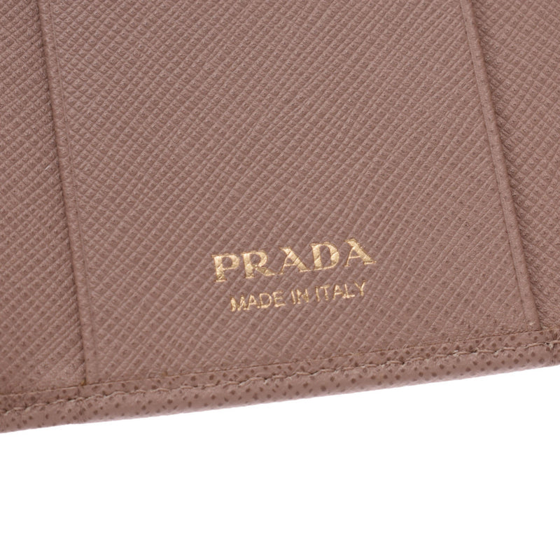 プラダ6連キーケース ピンクベージュ系 ゴールド金具 ユニセックス