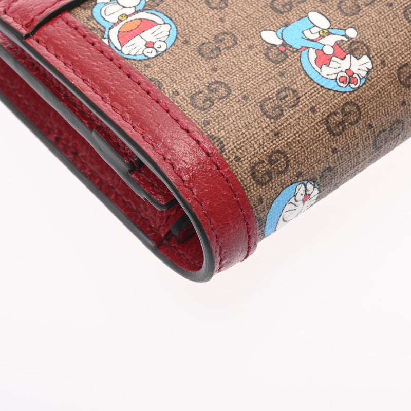 グッチドラえもんコラボ ベージュ/レッド ゴールド金具 レディース GG