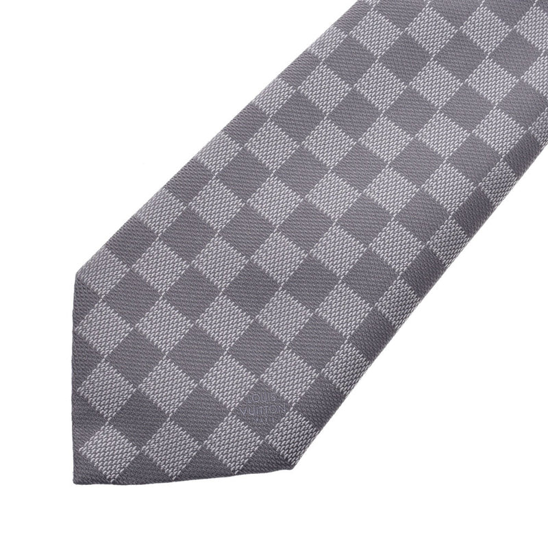 ルイヴィトンクラヴィットダミエ グレー系 メンズ ネクタイ LOUIS