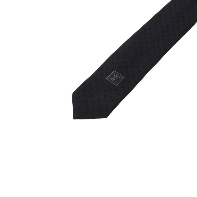 ルイヴィトンネクタイ 黒 メンズ シルク100％ ネクタイ LOUIS VUITTON