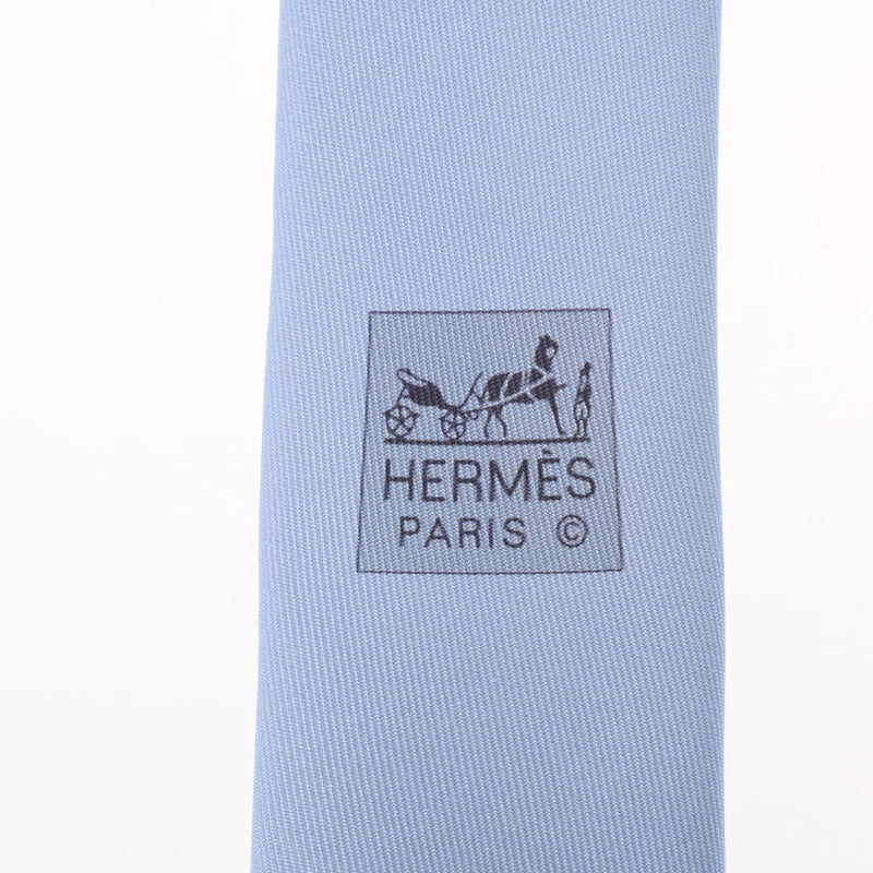 エルメスカンカイユリ シャッフル シエル/オレンジ メンズ シルク100