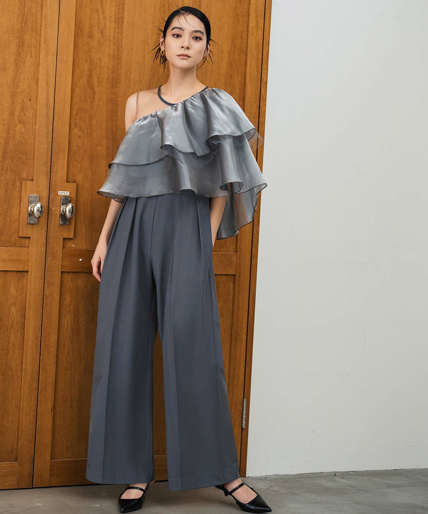 結婚式・お呼ばれ対応 | フリル＆オールインワン2点セットドレス