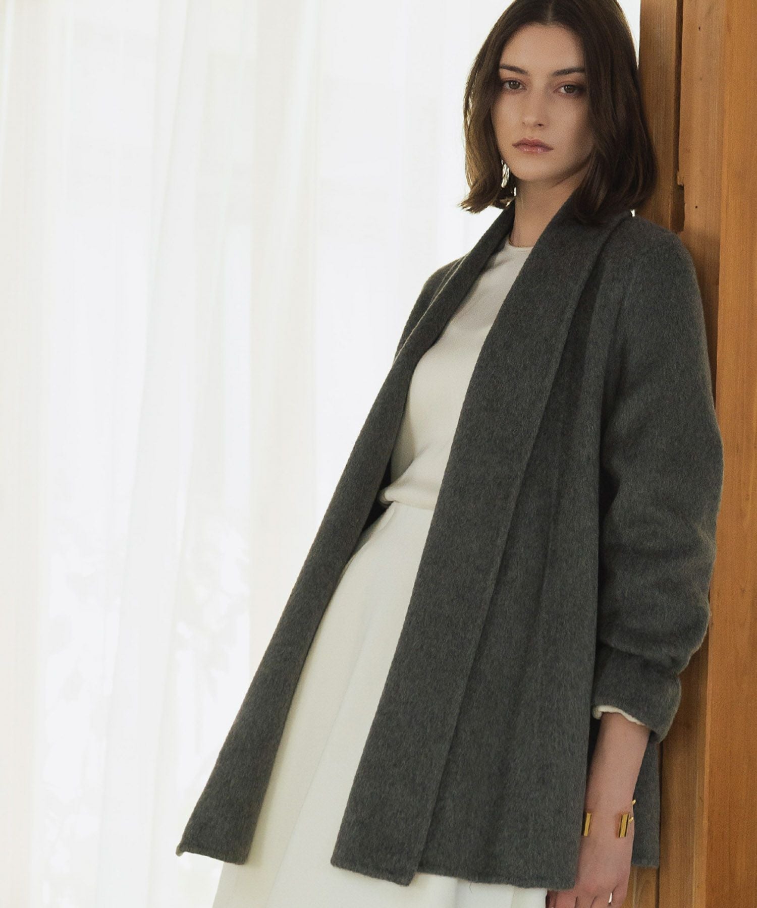 デイリー・カジュアル対応 | ショールカラーオーバーサイズコート