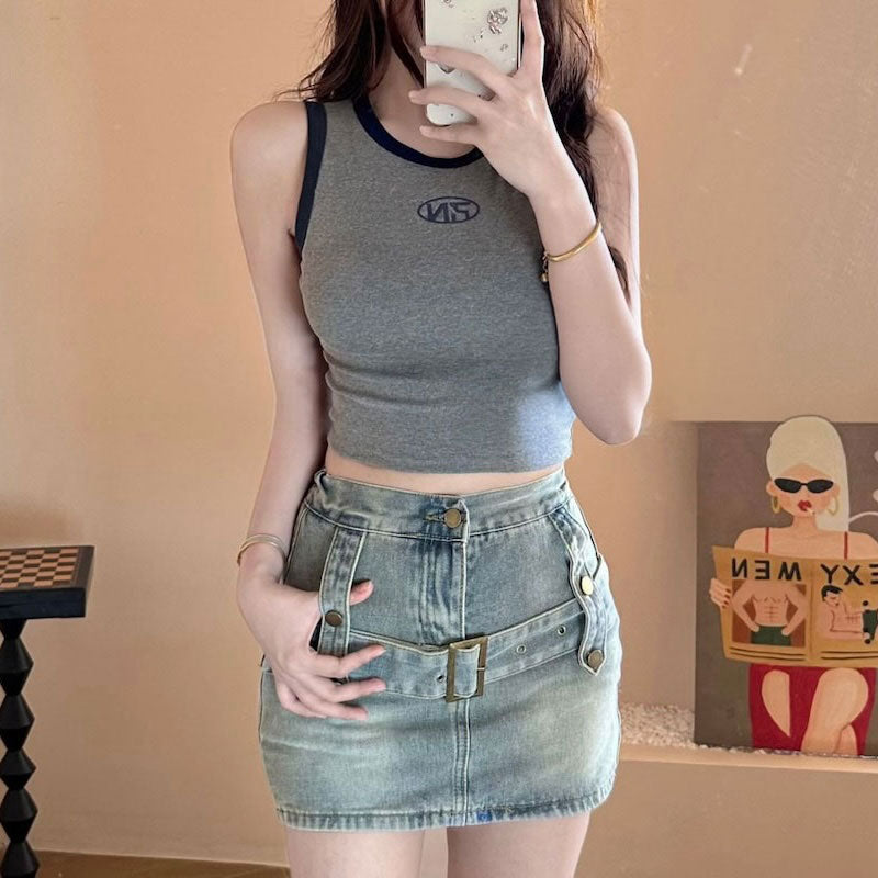 ワンポイントリンガータンクトップ – GIRLS CRUSH