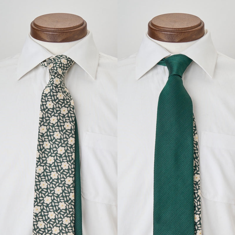 誠実な華燭｜リバーシブルフラワーソリッドタイGREEN – giraffe ONLINE