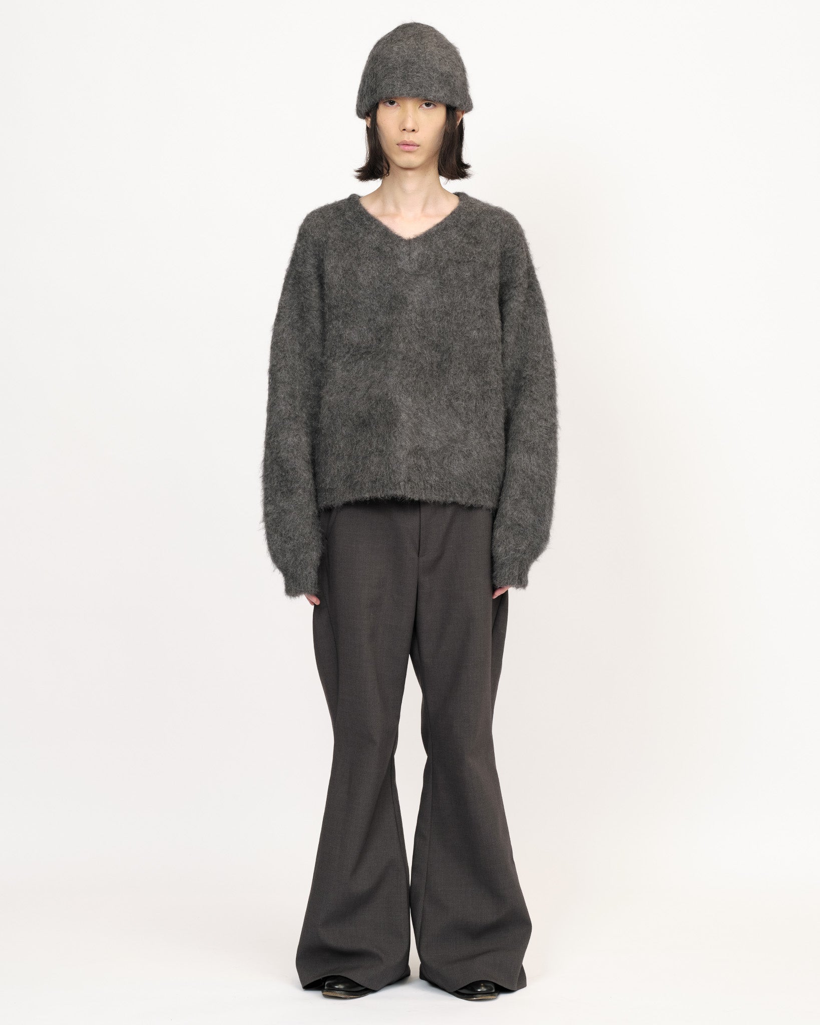 ALPACA V-NECK KNIT SWEATER – GOAT ESSENCE