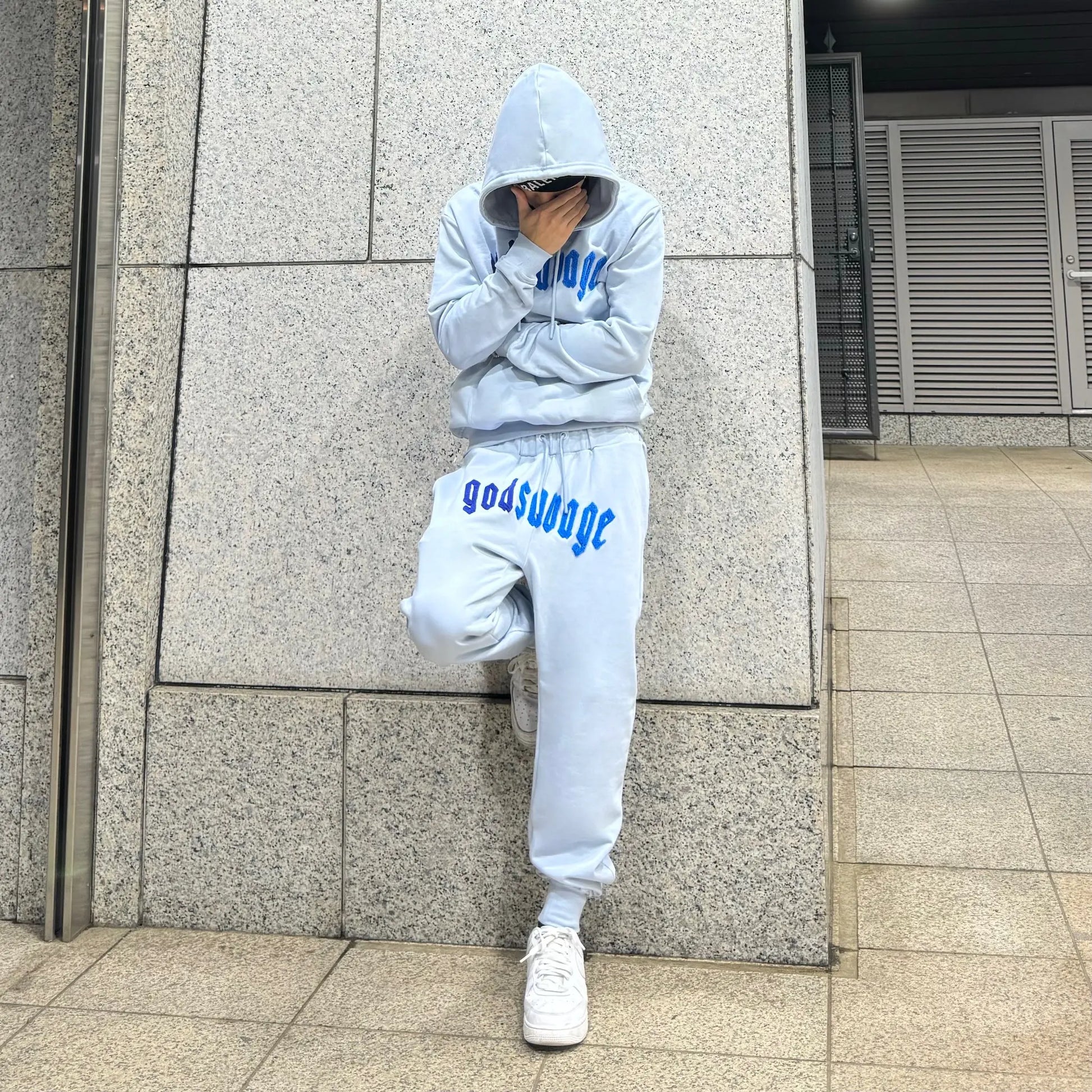 OG LOGO HOODIE - SKY BLUE – god savage