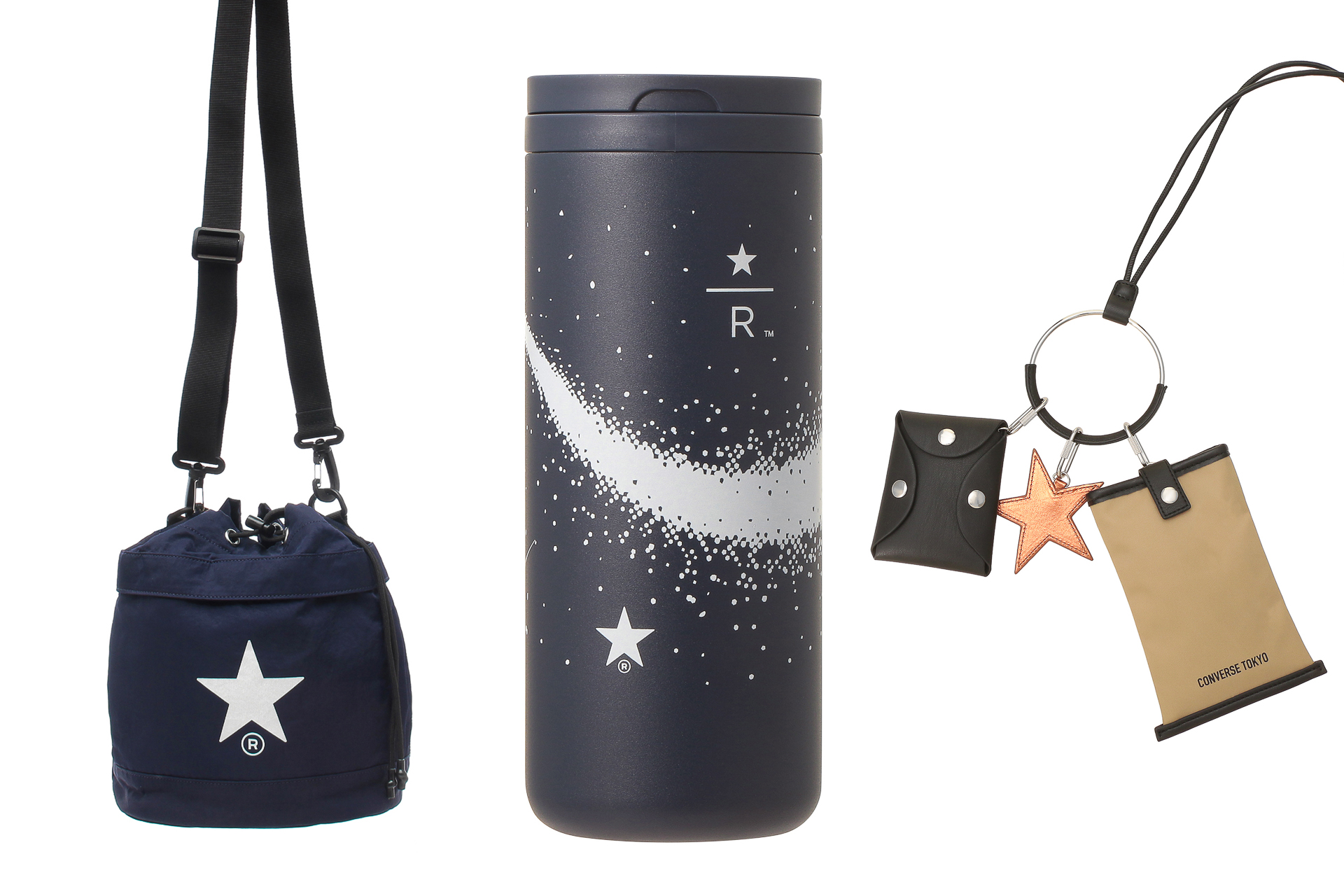 スターバックス「CONVERSE TOKYO」コラボのステンレスボトル/巾着