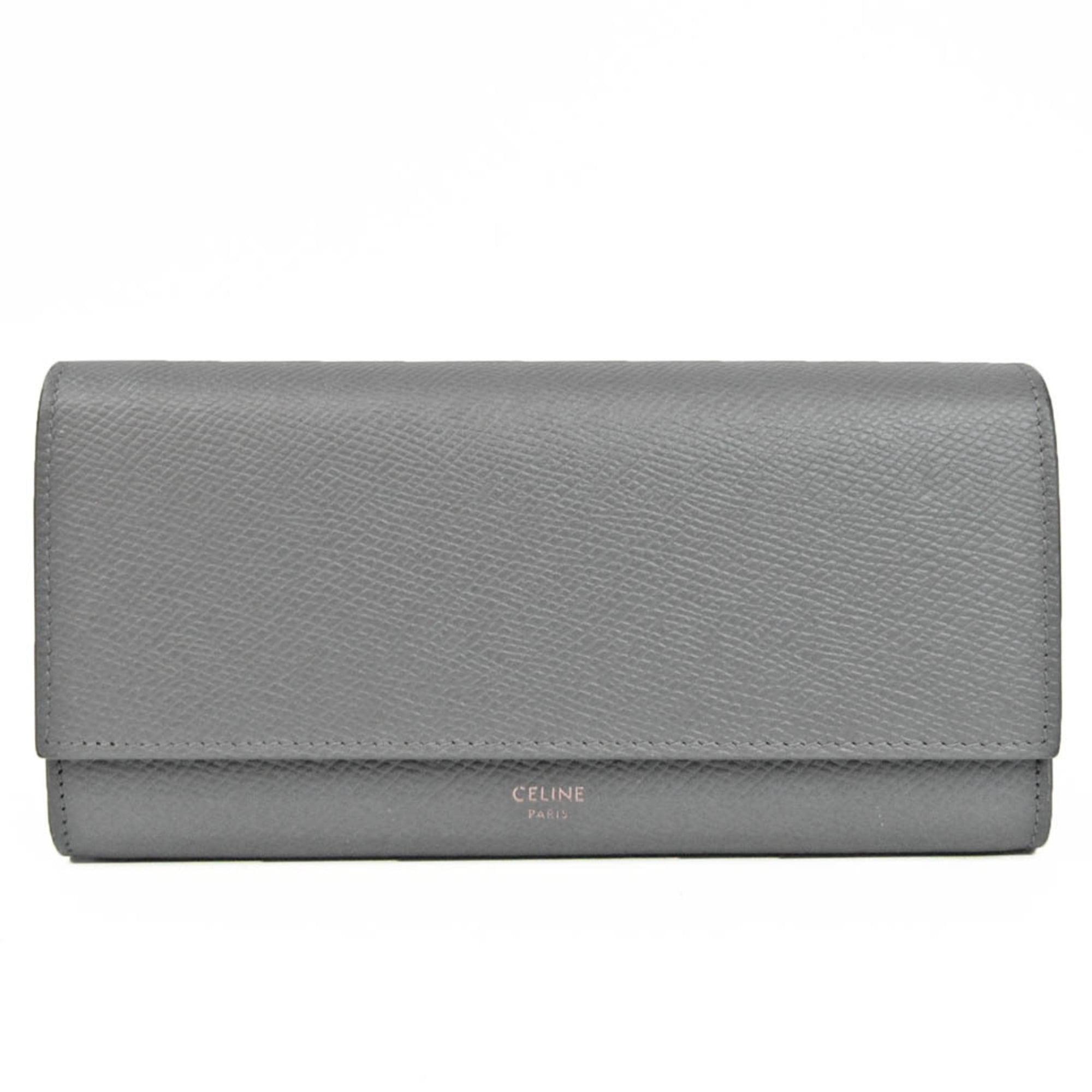 Celine Large Flap Wallet 10B563BEL Women's Calfskin Long Wallet