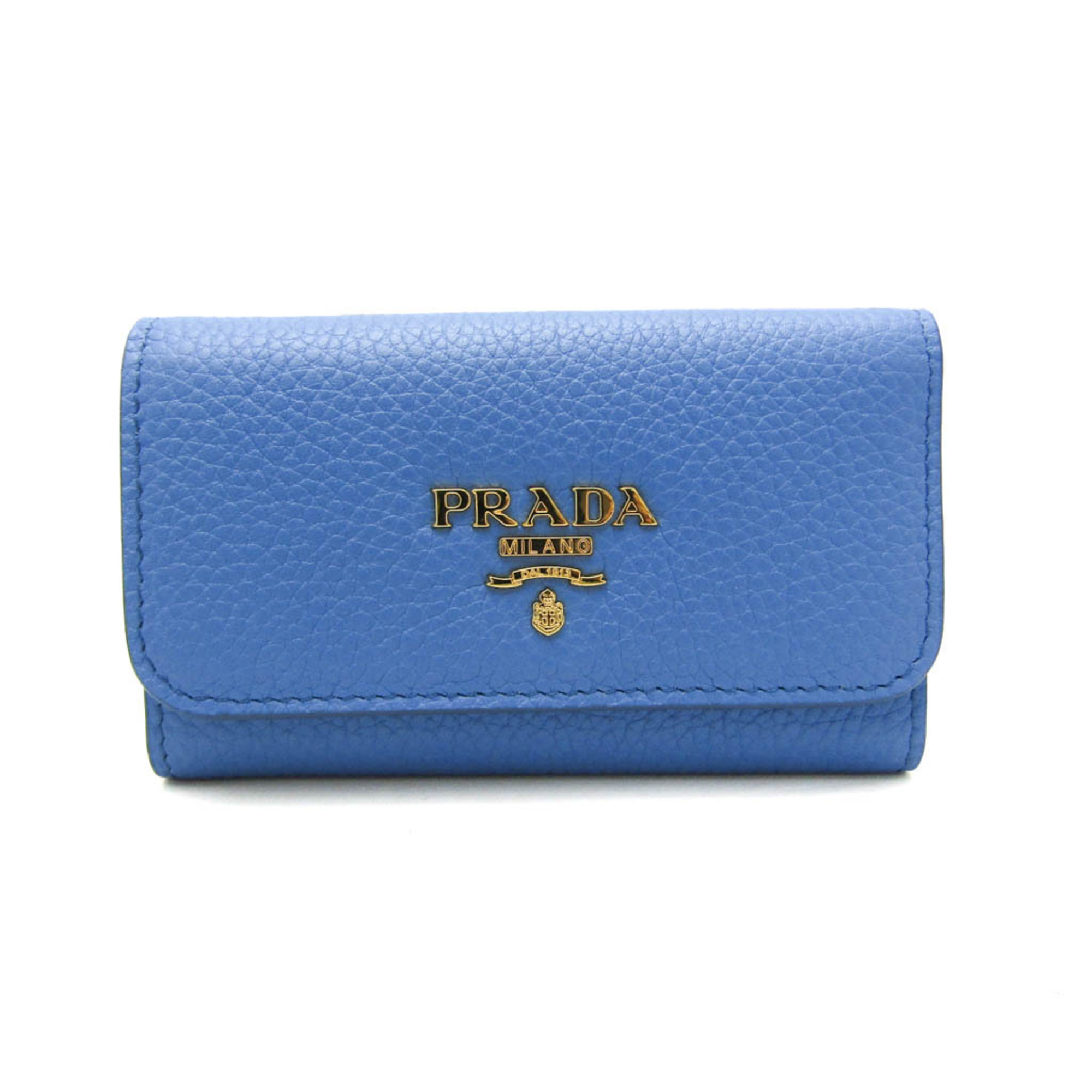 プラダ(Prada) レディース レザー キーケース ブルー | eLADY Globazone
