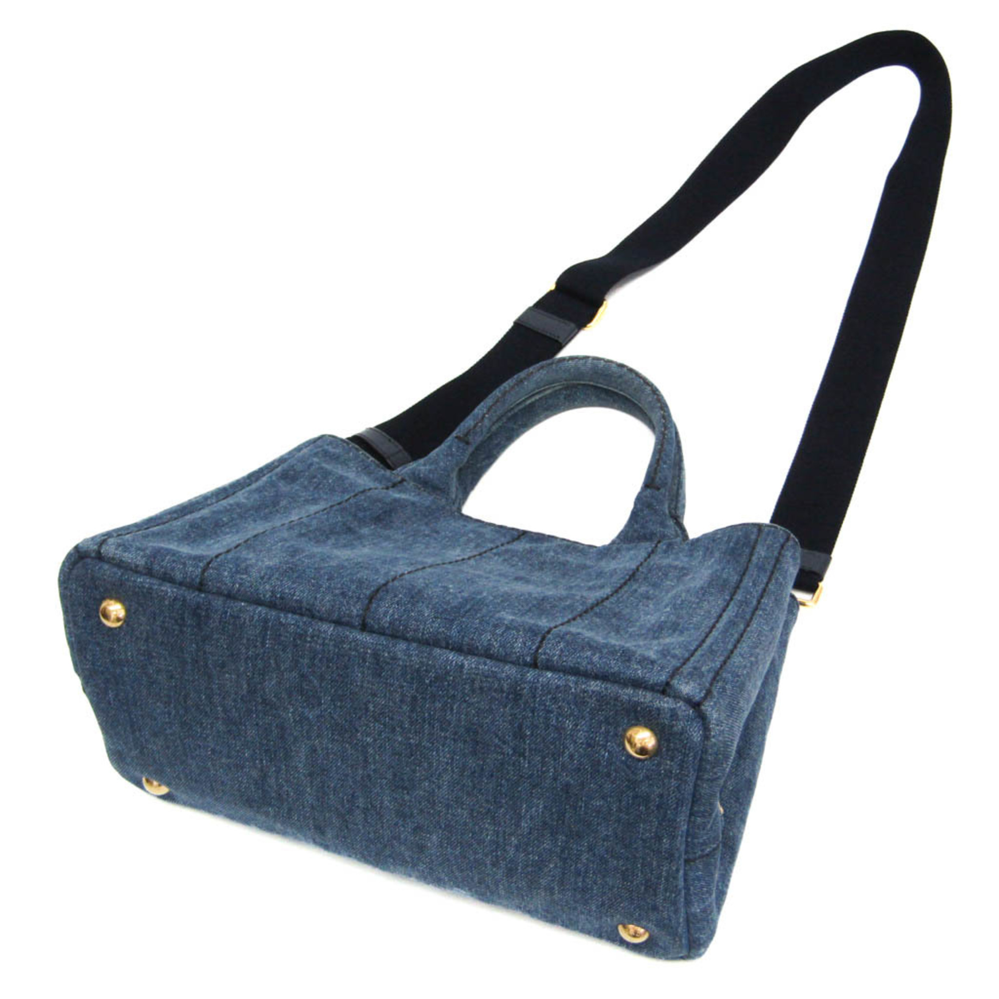 プラダ(Prada) カナパ 1BG439 レディース デニム ショルダーバッグ