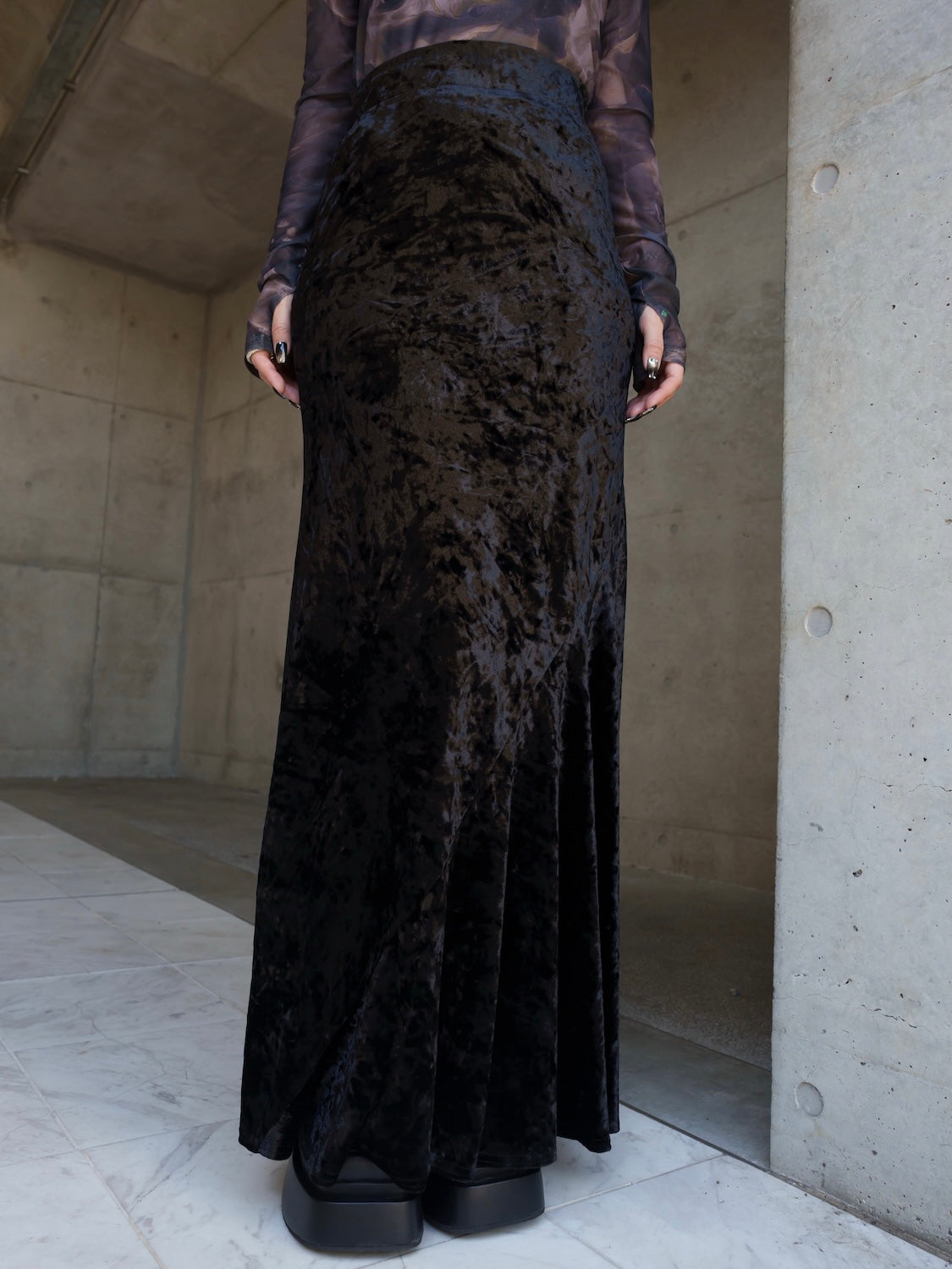 レオパード CRASH VELOUR マーメイドスカート