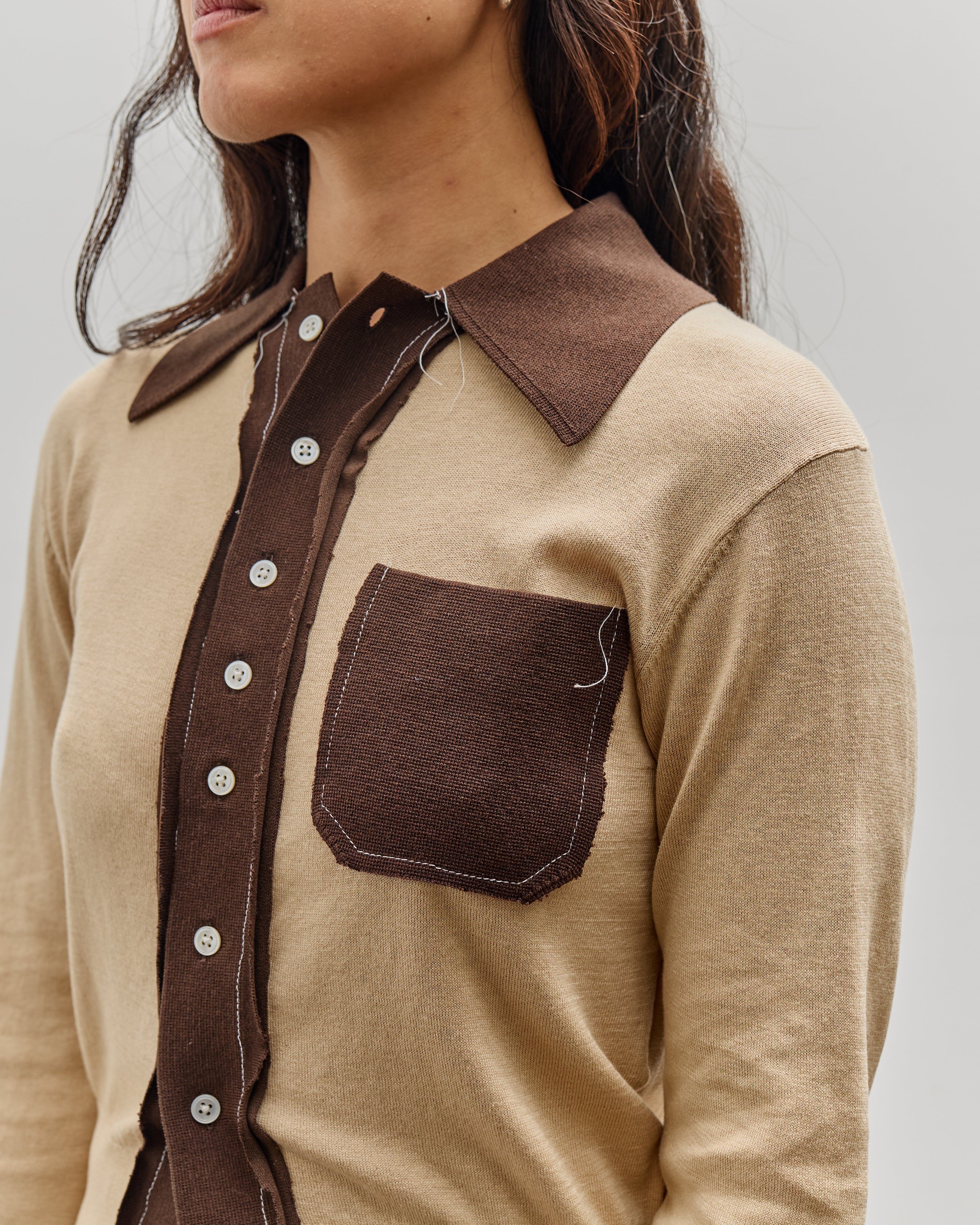 Camiel Fortgens 70s Cardigan, Sand & Brown – Glasswing