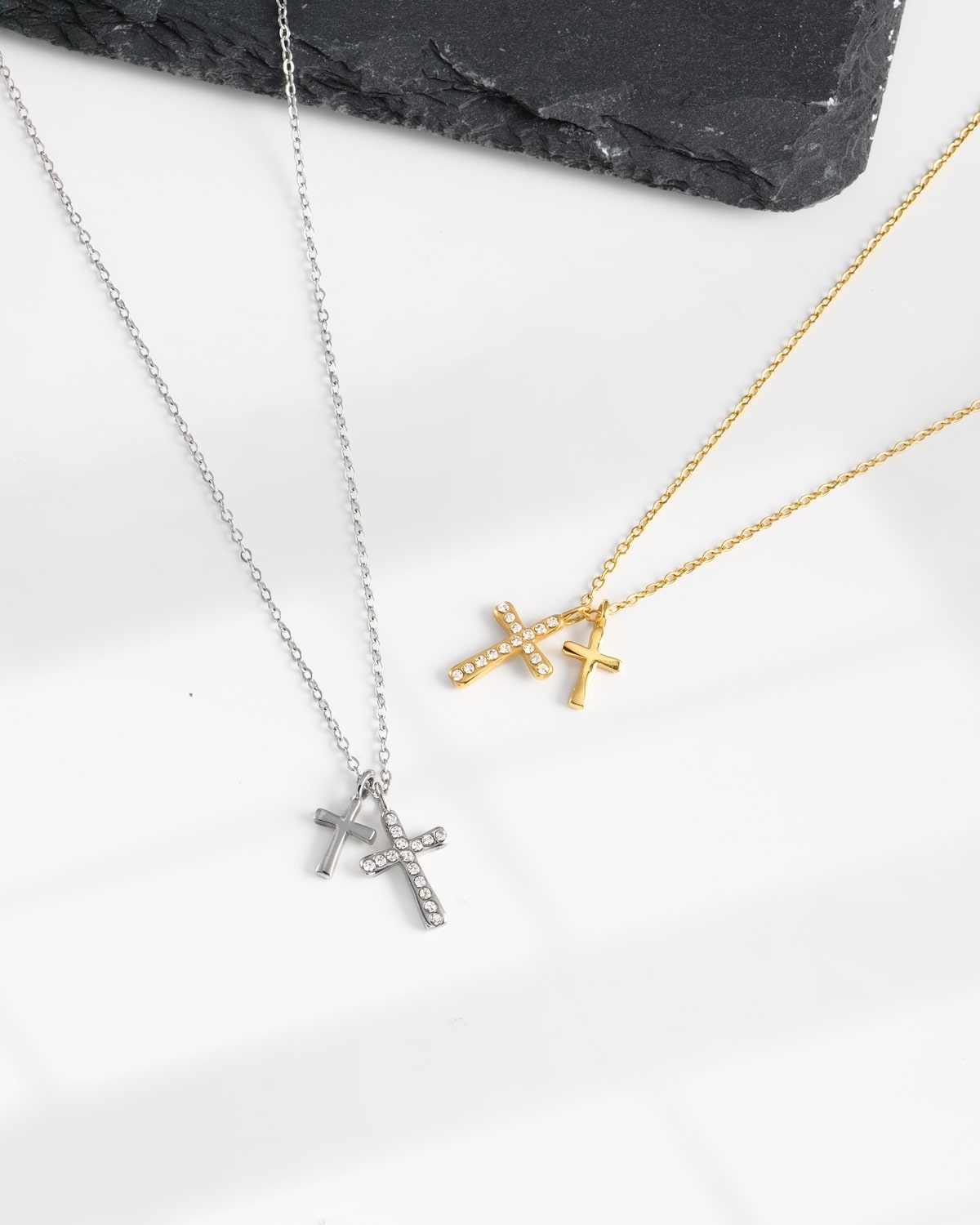 Double cross necklace ダブルクロスネックレス｜GLUCK（グルック