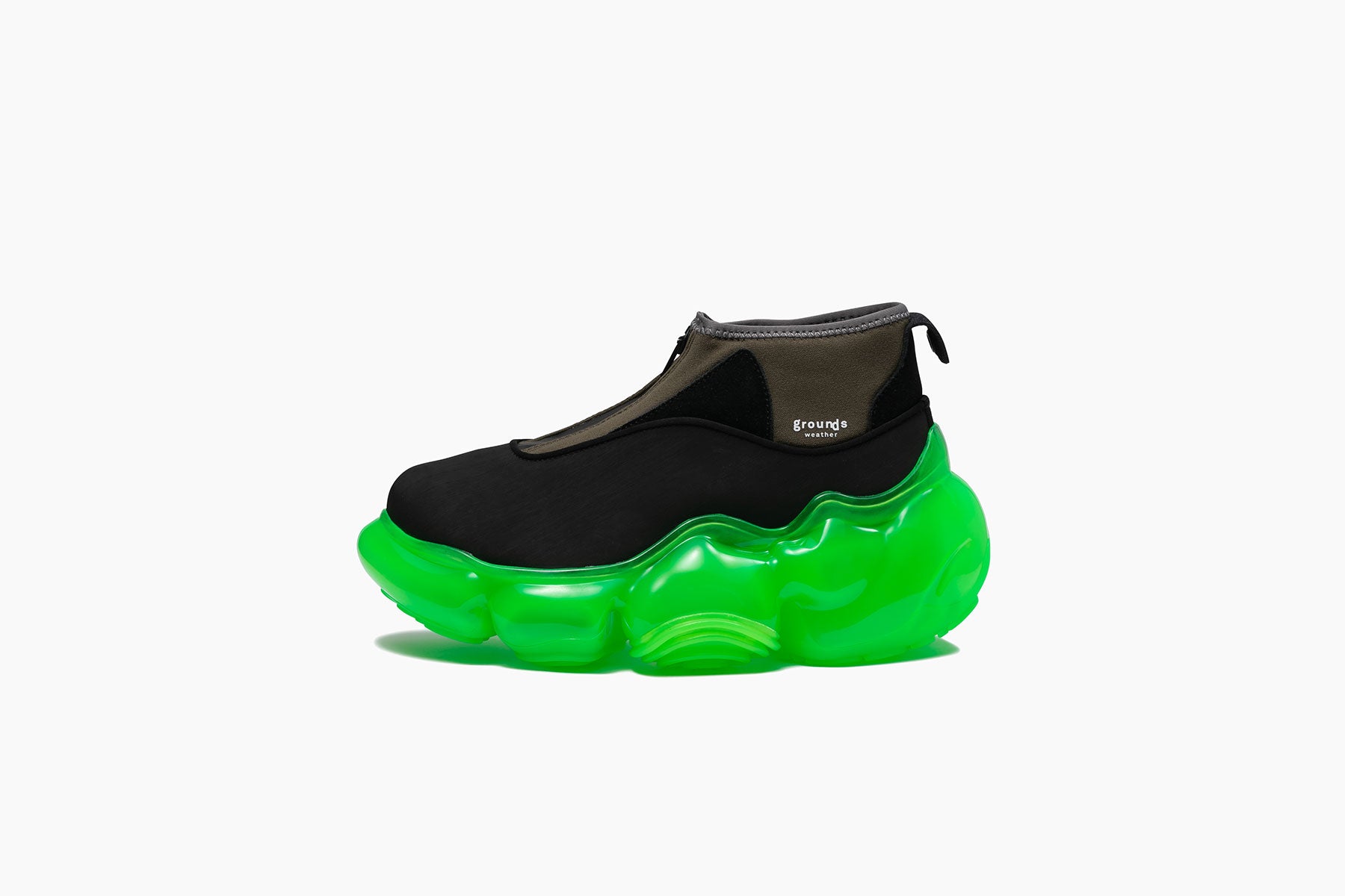 MOOPIE WEATHER WAVE - KHAKI BLACK / NEON GREEN (ムーピー ウェザー