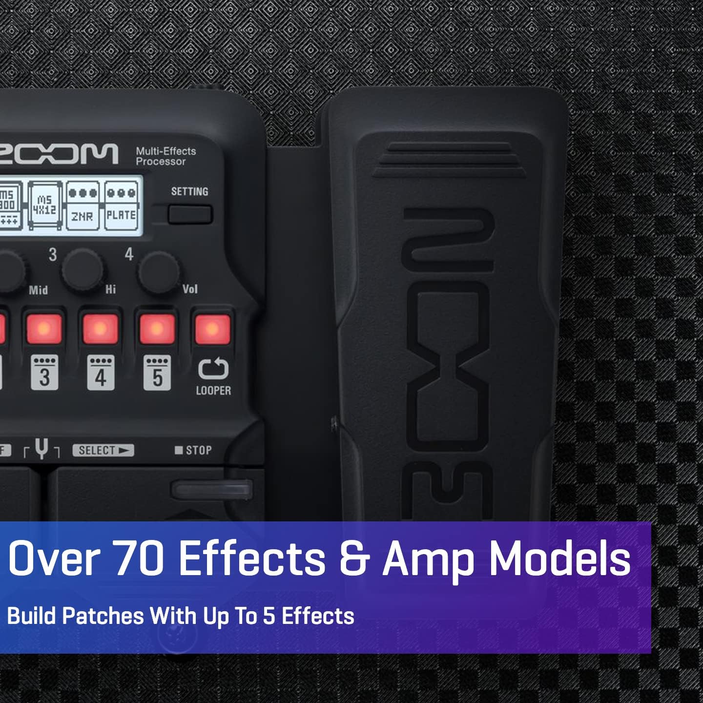 Zoom G1X FOUR Guitar Multi-Effects Processor w Expression Pedal