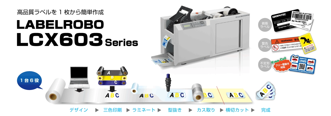 販売終了】オールインワン・ラベルプリンタ LABELROBO LCX603series