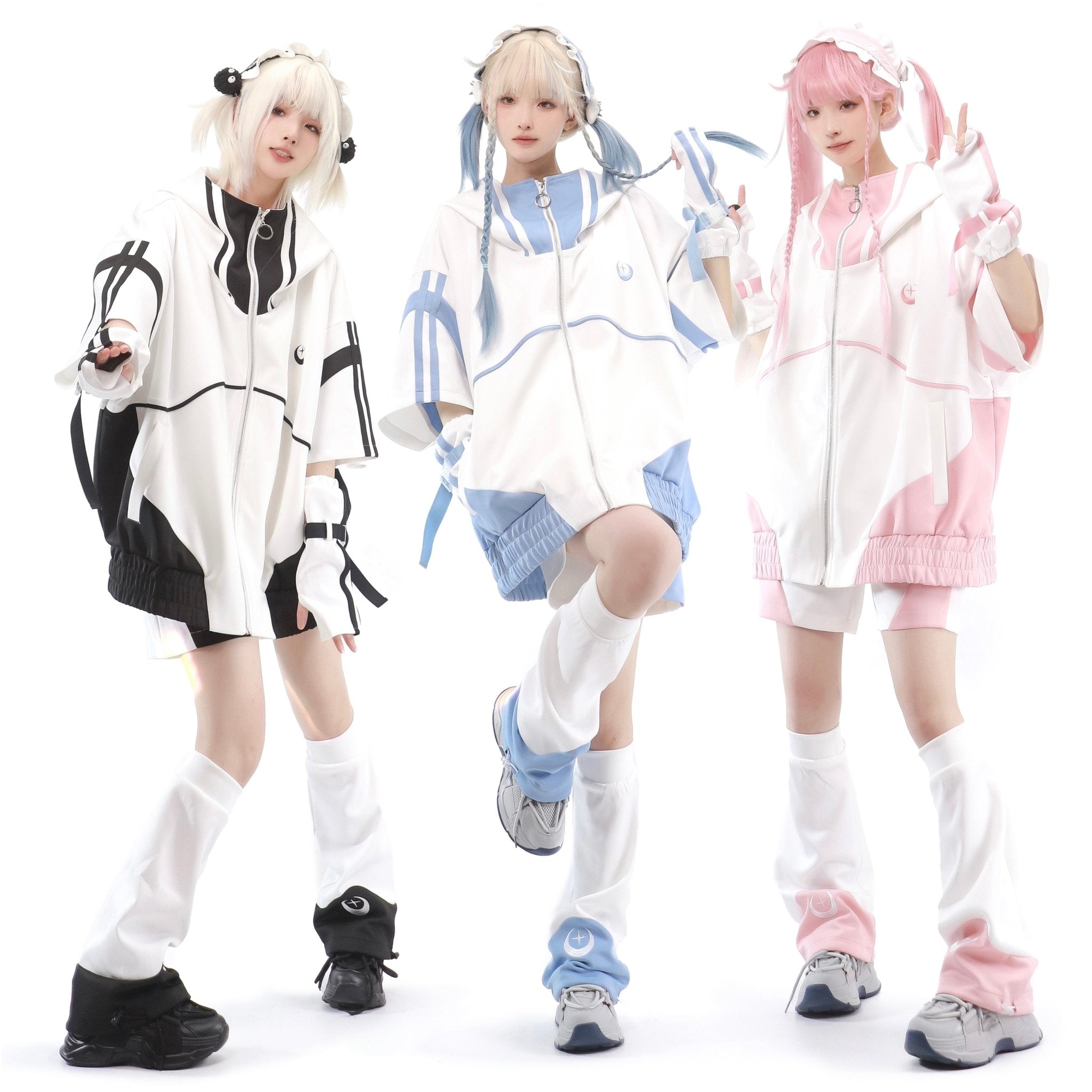 天使界隈 サブカル天使 月と星が煌めくサイバー風 半袖ジャージ