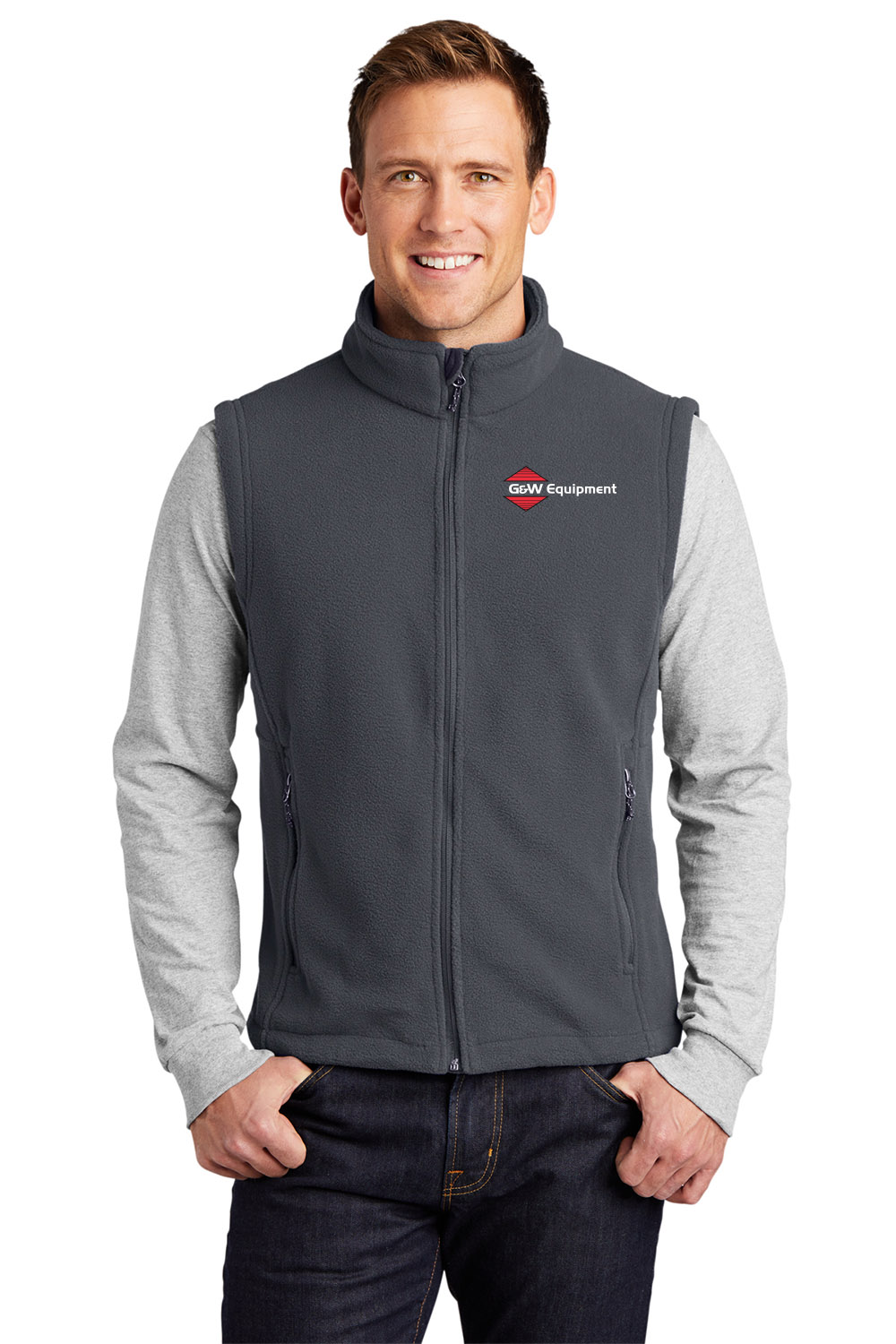 Men's Fleece Vest Grey – G&W Equipment Company Store