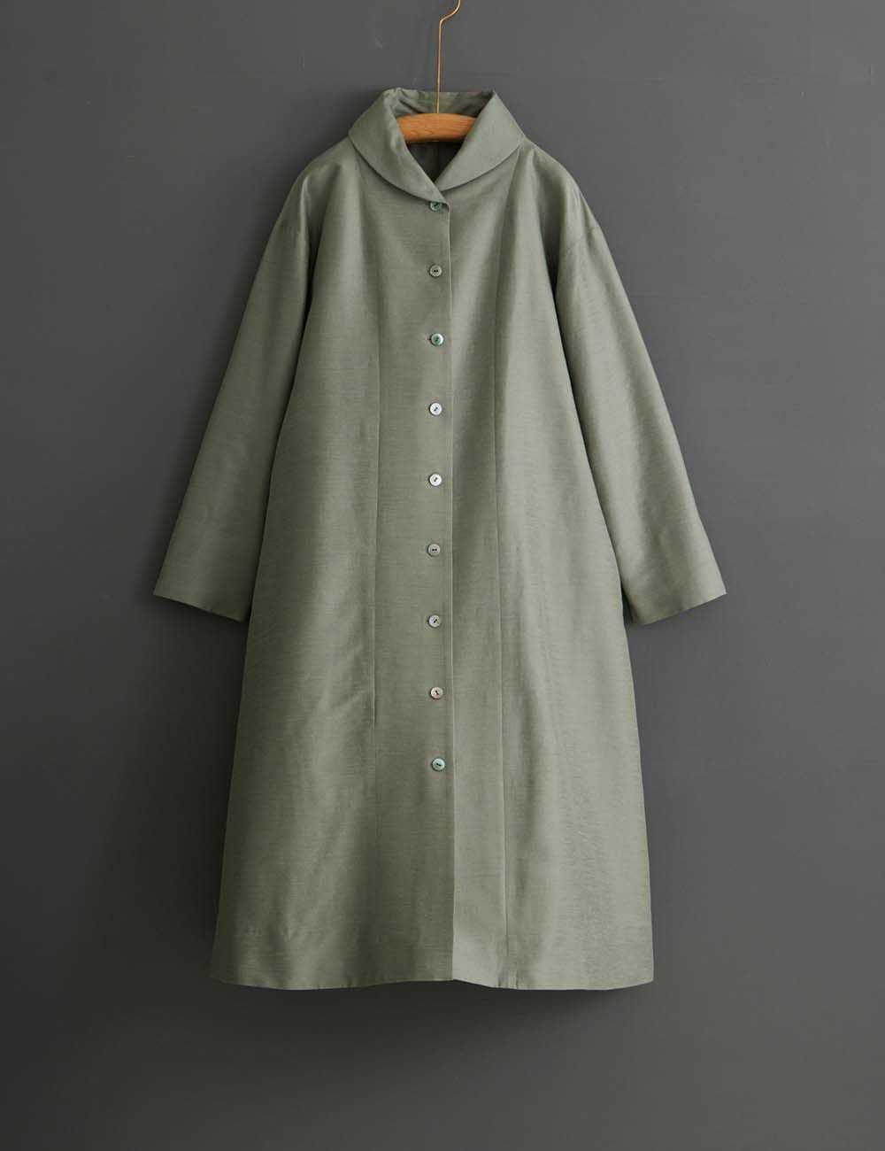 シルク紬麻炭染めコート月下美人（げっかびじん） | 石見銀山 群言堂