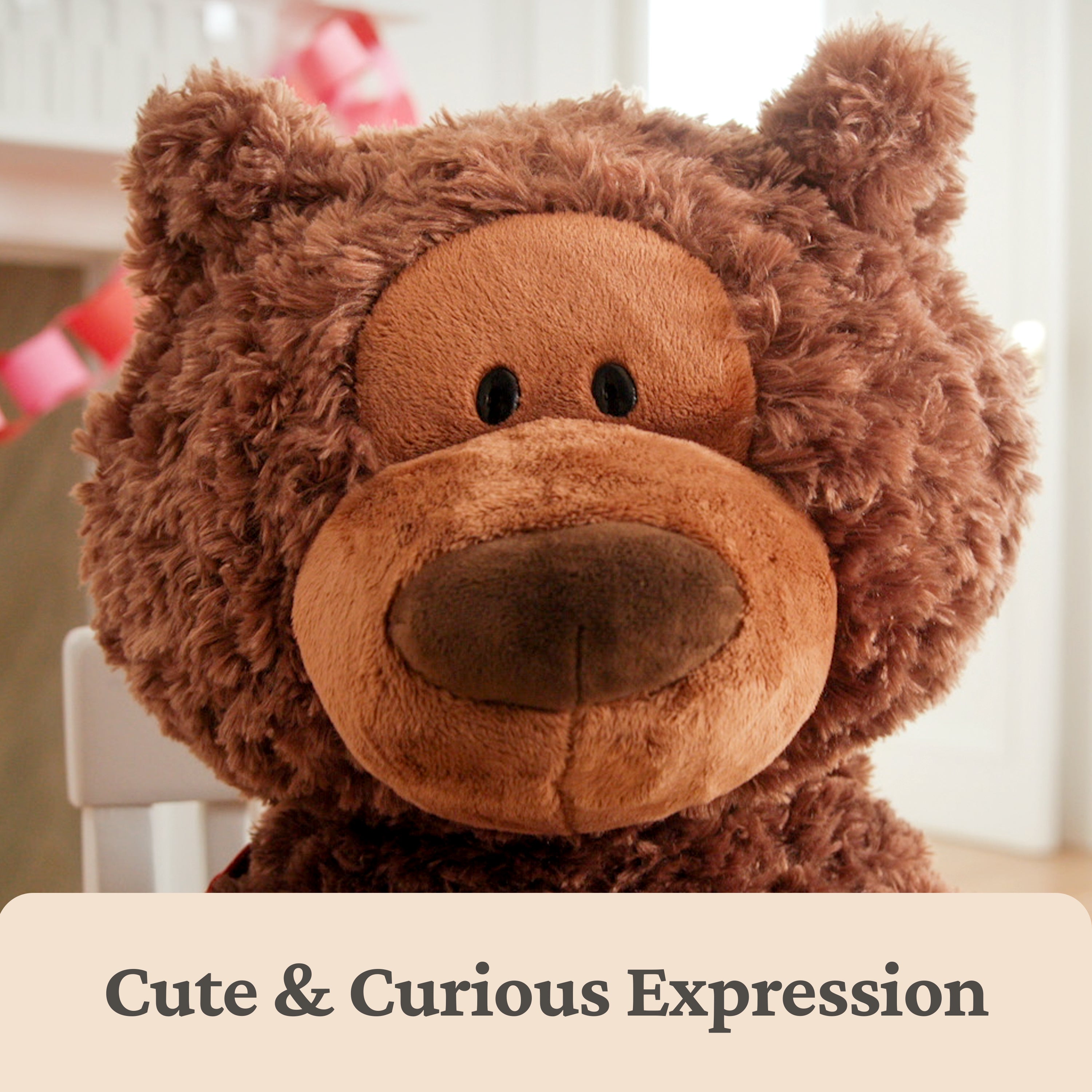 Jumbo Philbin Bear, Chocolate, 29 in – Gund