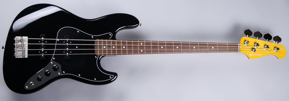 エレキベース】-HISTORY-指板に希少材ハカランダを採用！妥協なき木材