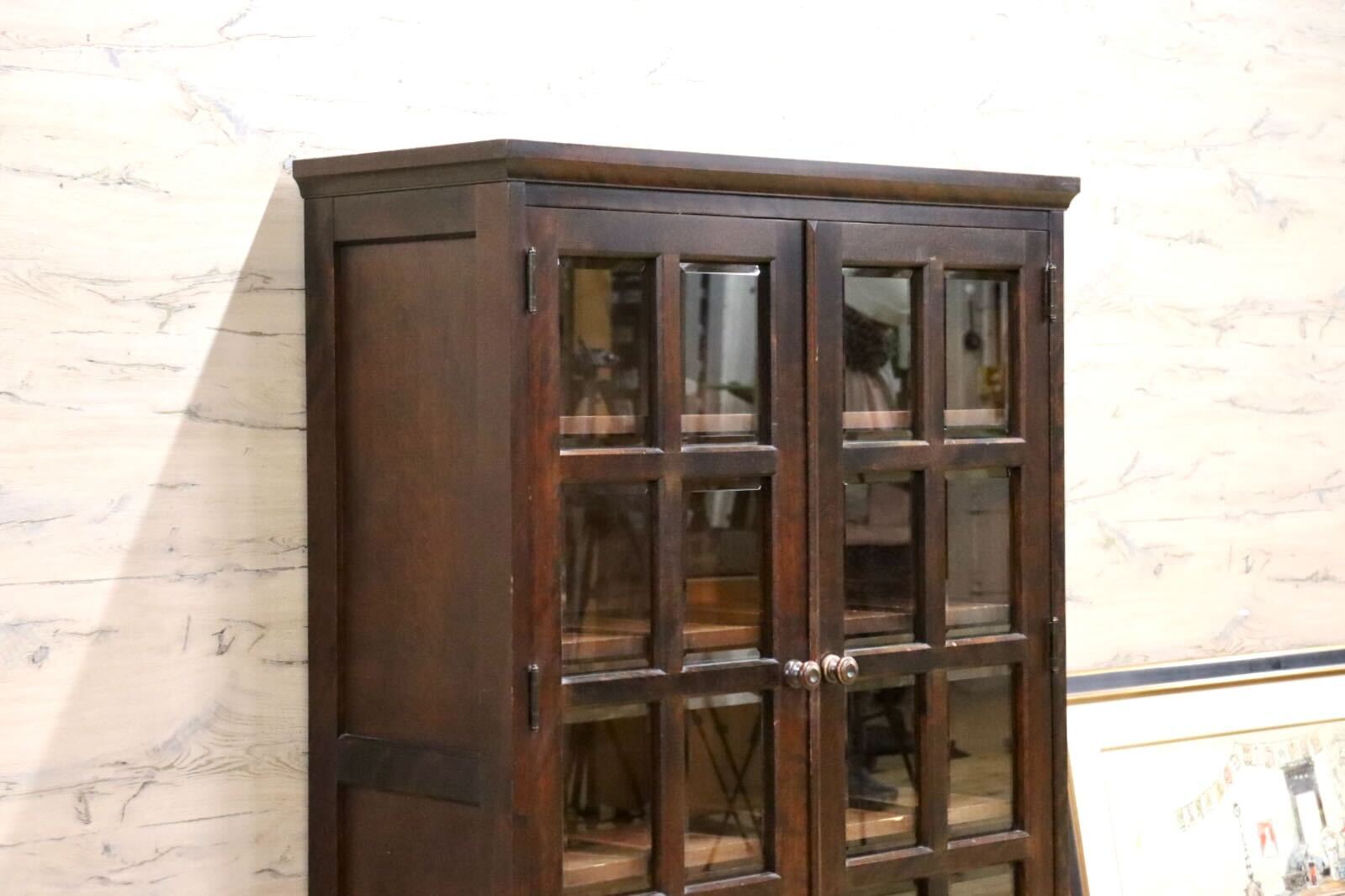 GMGN186B○北海道民芸家具 本棚 書棚 本箱 キャビネット 飾り棚 樺無垢