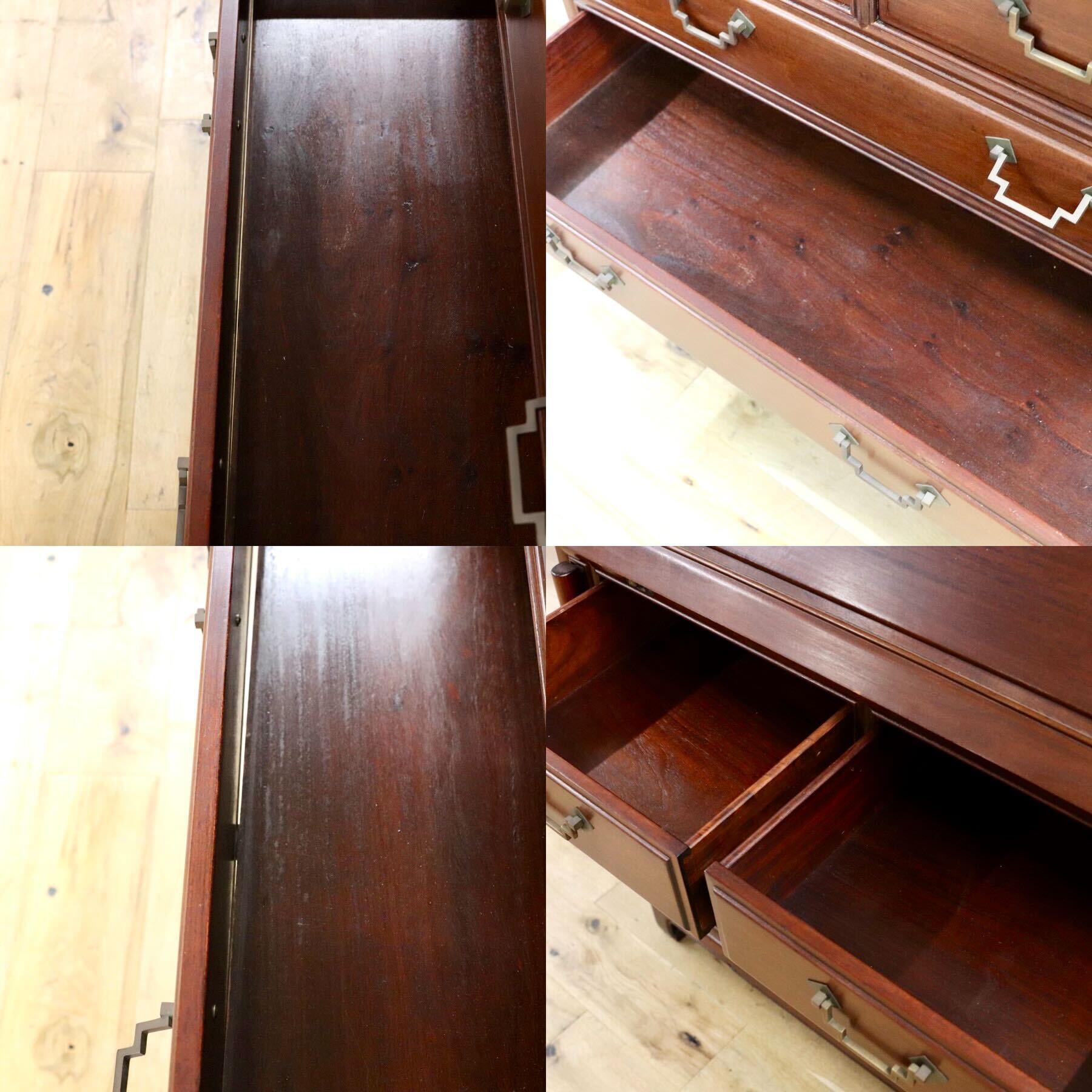 GMGH23○中国美術 花梨 唐木 ライティングビューロー デスク 机