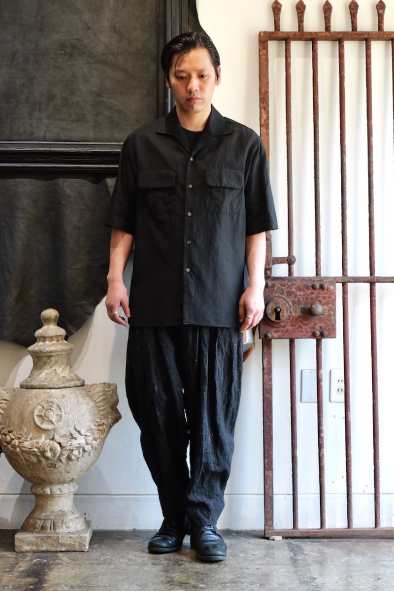 SHIRT020. Classic Open Collar Short Sleeve Shirt High Density