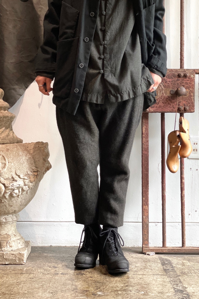 TR4D-M. Bou Trousers Lined. Moss(Hand Dyed). BIEK VERSTAPPEN