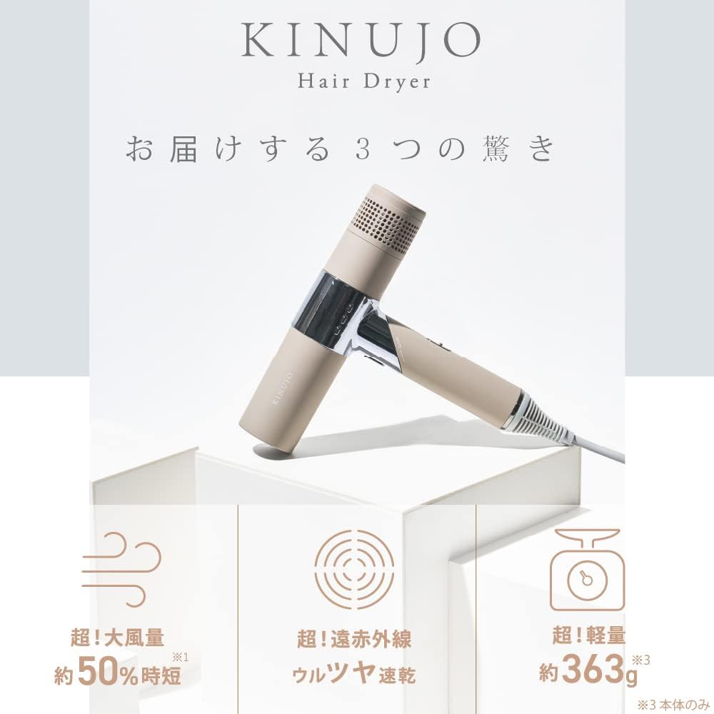 月額3,280~5,880円レンタルプラン：KINUJO ヘアドライヤー 超大風量 超