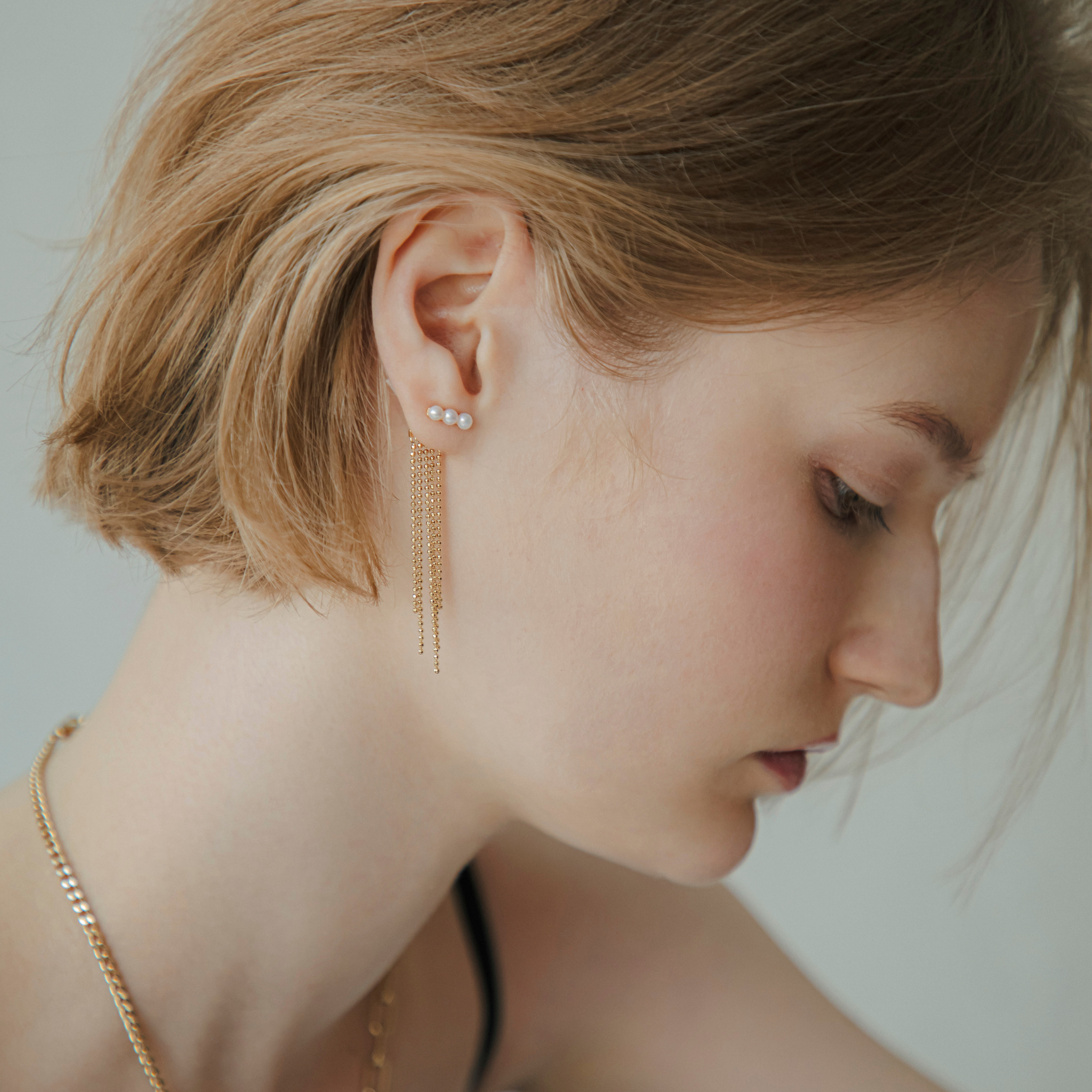 link】シャンデリアチェーンピアス gold – h..Online Store