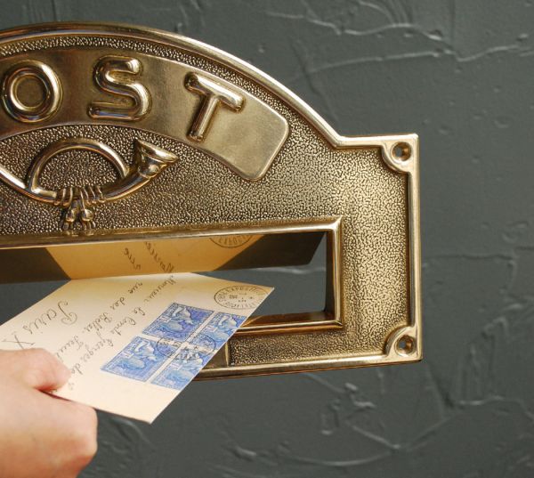 真鍮製、郵便ポスト受け口(n15-023)｜インテリア雑貨