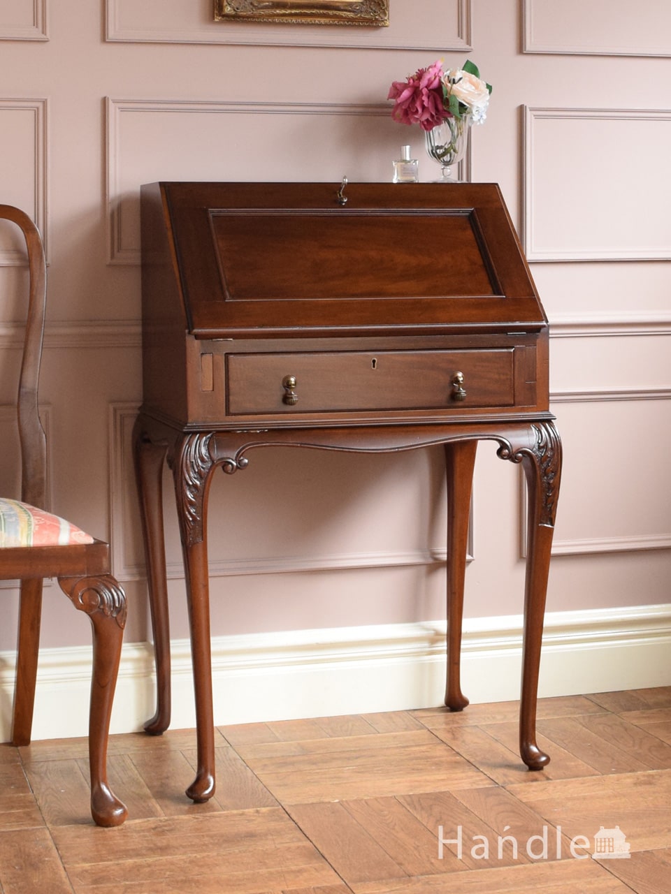 大特価！（59500円）アンティーク ライディングビューロー 象嵌模様