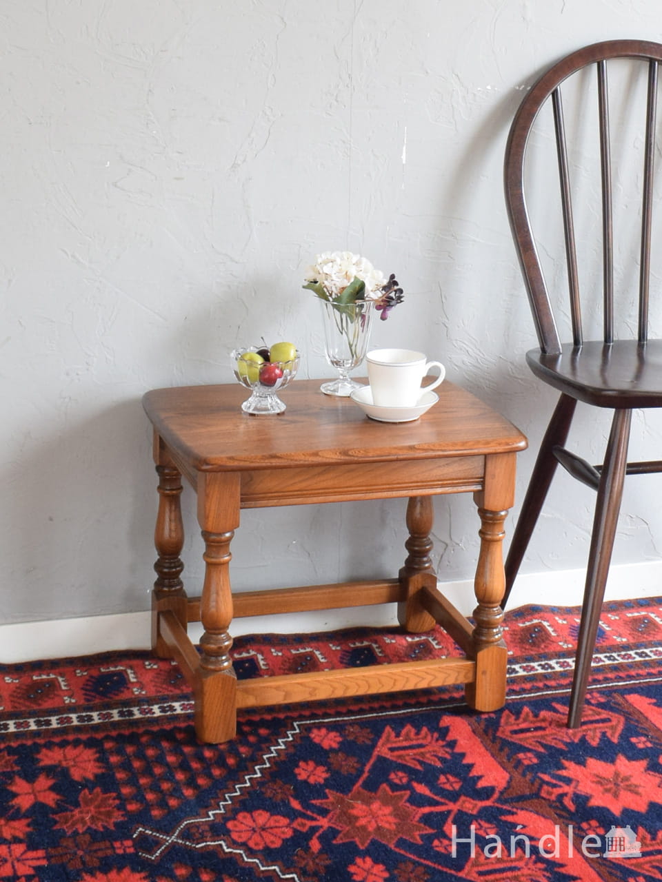 アンティークのコーヒーテーブル、イギリスのオーク材の家具(q-2262-f