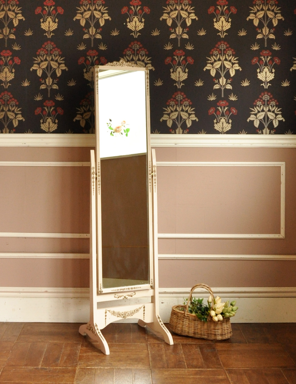 店舗什器アンティーク mirror 美容院 鏡 【公式通販】