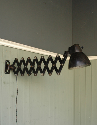 1950年代のアンティーク シザーランプ（ブラック）(e-319-z