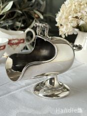 英国の銀食器、アンティークシルバーのシュガースカットル（シュガー