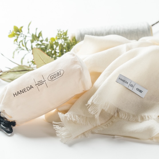 HANEDA X GOBI オリジナルストール(薄手） オーガニックホワイト/H-1番