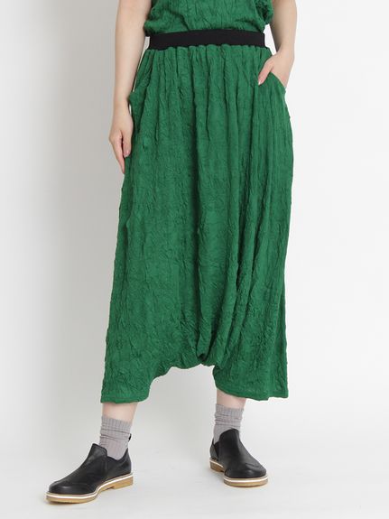 TWワッシャー天竺サルエルパンツ(裏地無し)（タックパンツ）｜KEI