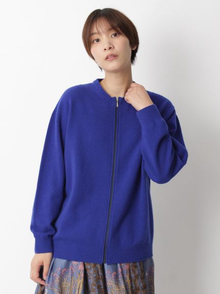 Vert ハイブリットメリノウール12Gホールガーメントジップアップニット