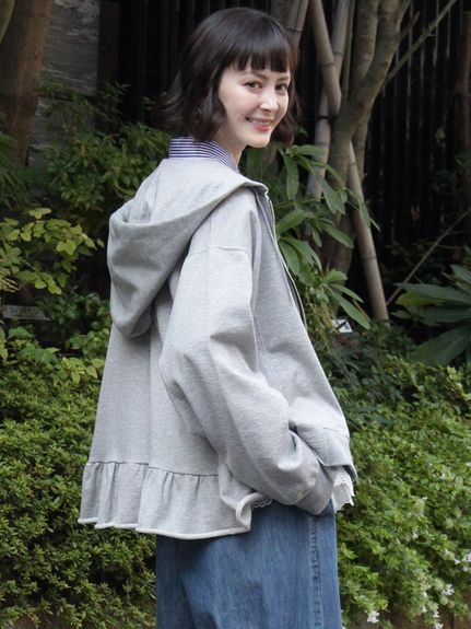 ハイゲージミニ裏毛ジップアップフーディ（パーカー）｜H.A.K（ハク