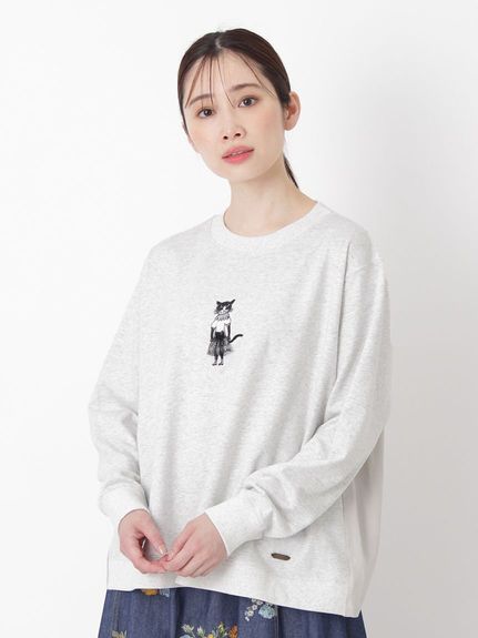 SUPER HAKKA×保坂優子 「このドレス」プリント+刺繍スウェット