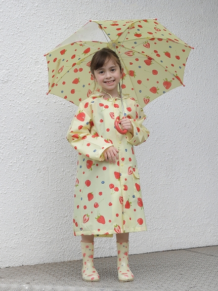 ベリーチェリープリントレインコート（レインコート）｜Ribbon hakka