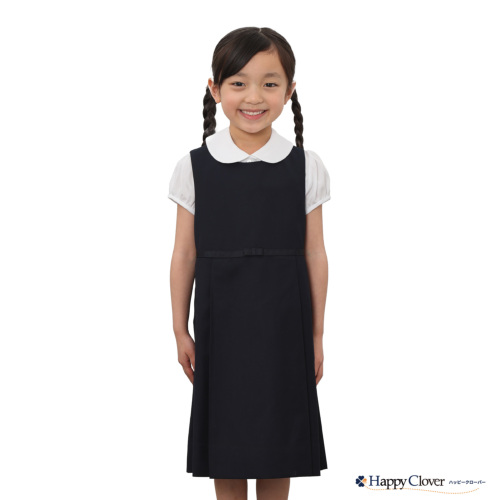 フロント グログラン リボン 女の子用 ジャンパースカート 小学校