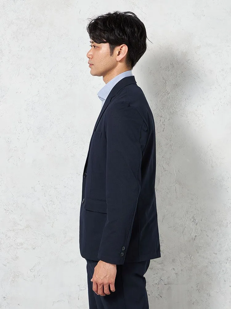 ネイビー】上下セットアップ ブレサブルクール 通気清涼 無地 春夏